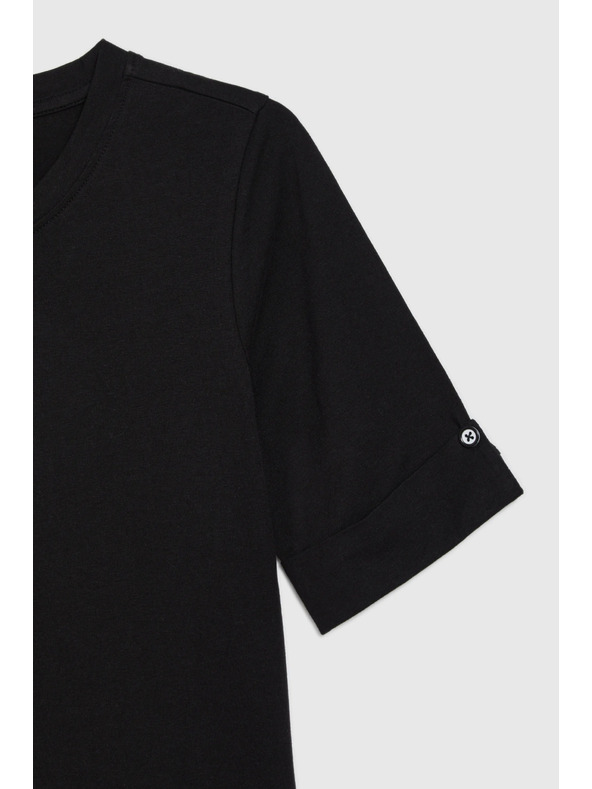 Moodo Fekete pamut póló Moodo