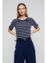 Moodo Sötétkék csíkos Moodo pamut póló