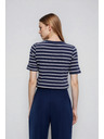 Moodo Sötétkék csíkos Moodo pamut póló