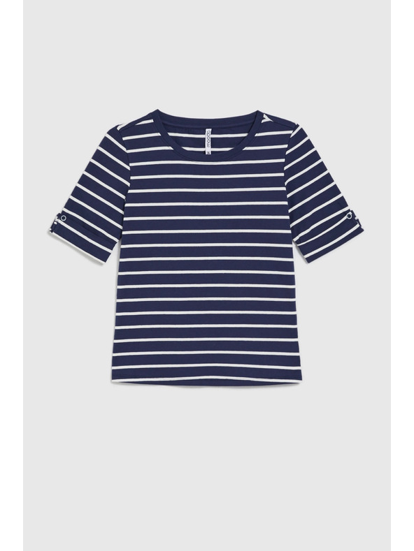 Moodo Sötétkék csíkos Moodo pamut póló