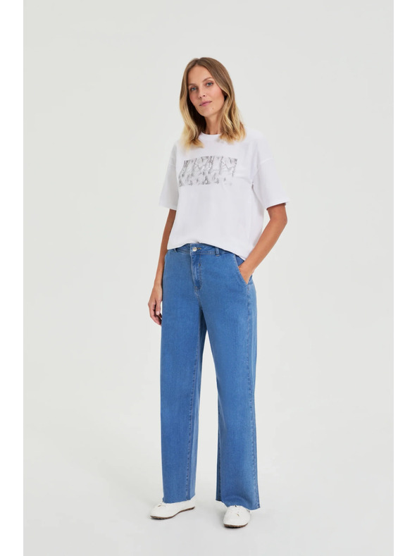 Moodo Fehér Moodo mintás pamut póló