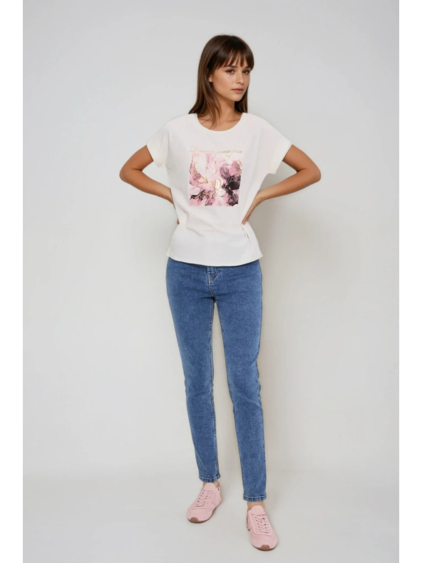 Moodo Ecru mintás póló Moodo