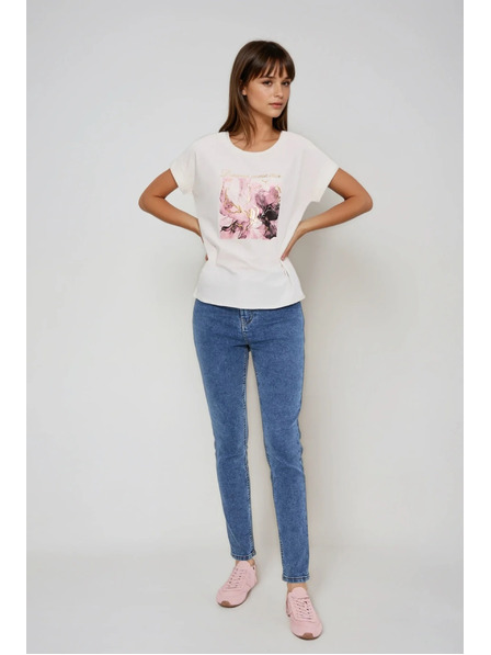 Moodo Ecru mintás póló Moodo