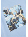 Moodo Világoskék mintás póló Moodo