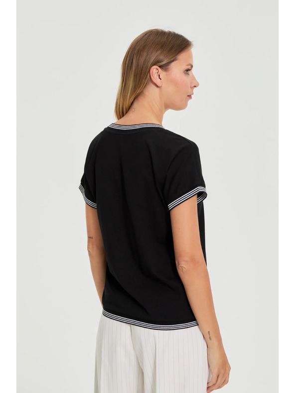 Moodo Fekete pamut blúz Moodo