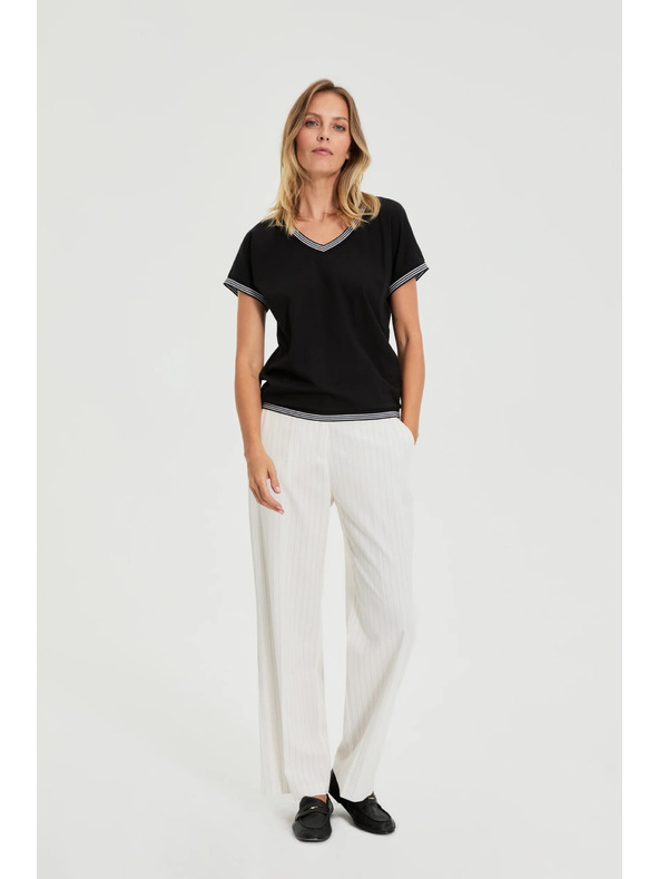 Moodo Fekete pamut blúz Moodo