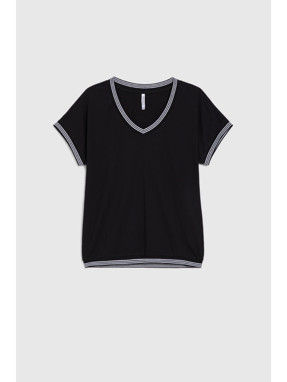 Moodo Fekete pamut blúz Moodo