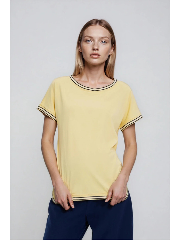 Moodo Sárga blúz díszített szegéllyel Moodo