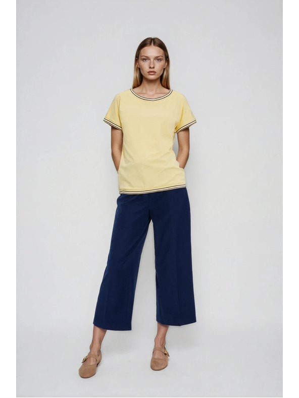 Moodo Sárga blúz díszített szegéllyel Moodo