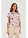 Moodo Rózsaszín virágmintás blúz Moodo