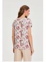 Moodo Rózsaszín virágmintás blúz Moodo