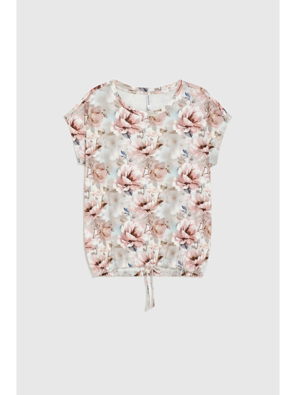 Moodo Rózsaszín virágmintás blúz Moodo