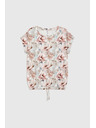 Moodo Rózsaszín virágmintás blúz Moodo