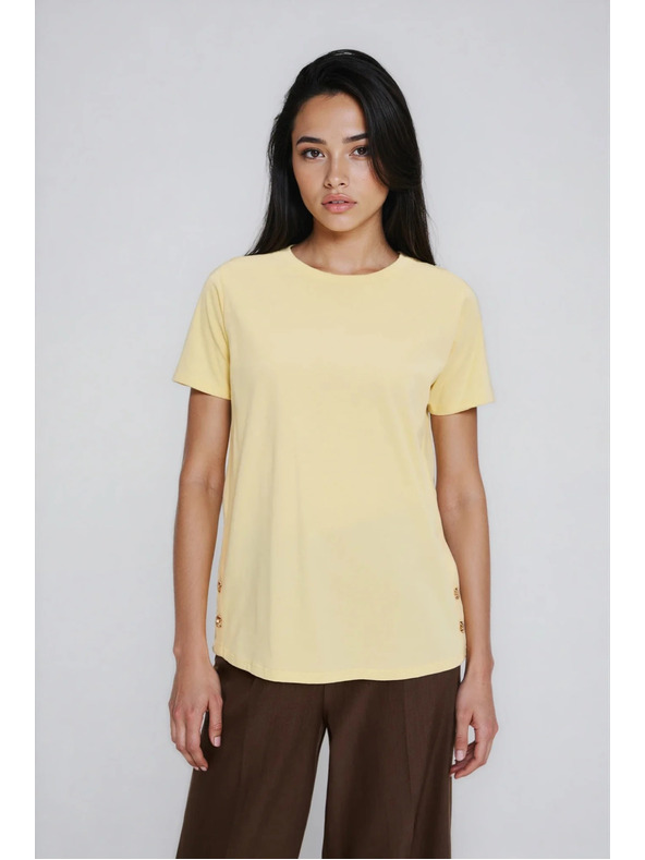 Moodo Sárga blúz dekoratív gombokkal Moodo