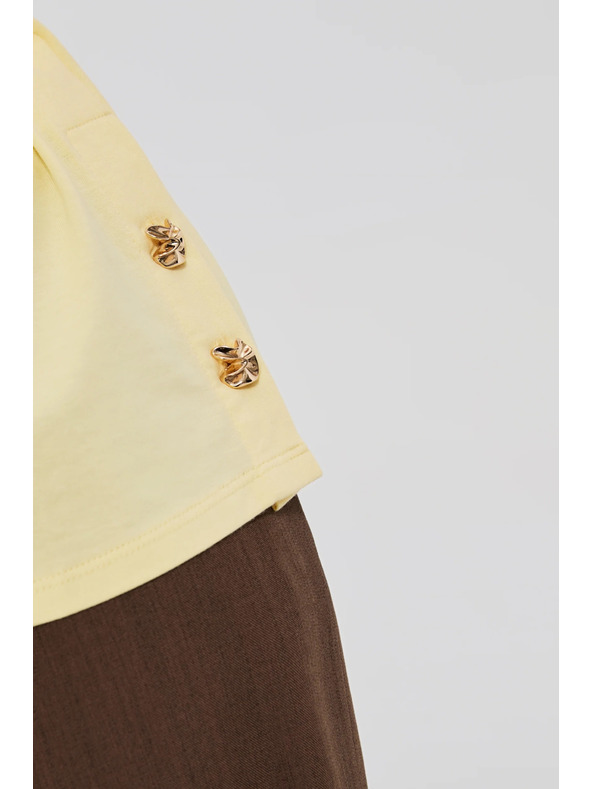 Moodo Sárga blúz dekoratív gombokkal Moodo