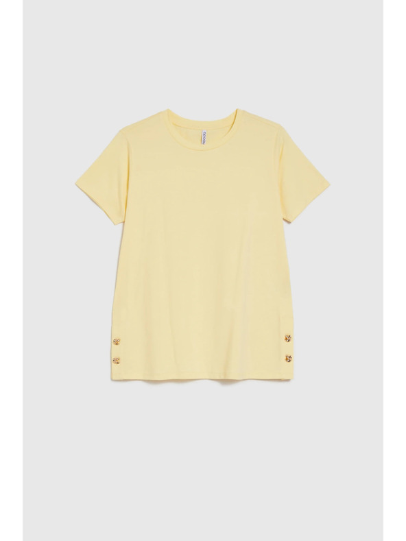 Moodo Sárga blúz dekoratív gombokkal Moodo