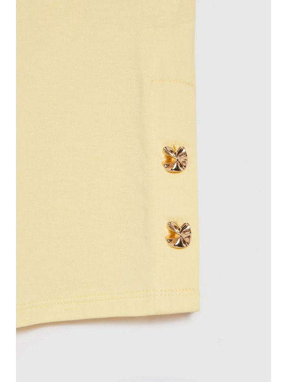 Moodo Sárga blúz dekoratív gombokkal Moodo