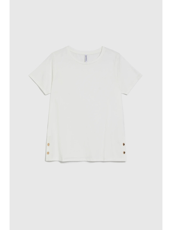 Moodo Fehér blúz dekoratív gombokkal Moodo