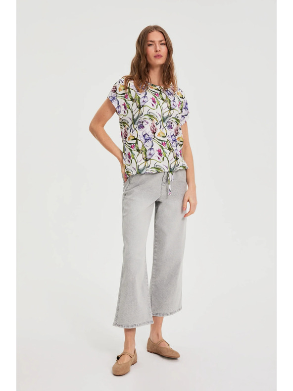 Moodo Fehér virágmintás blúz Moodo