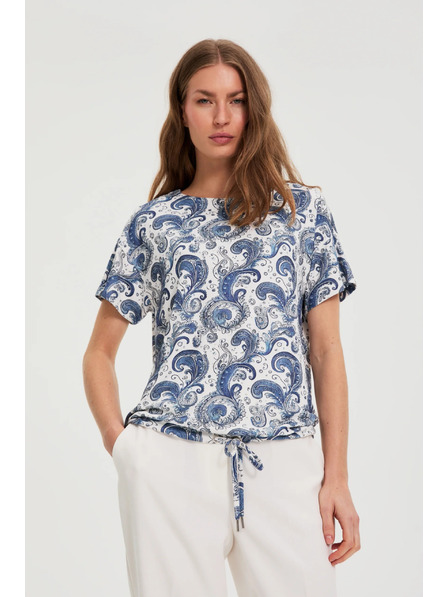 Moodo Fehér paisley mintás top Moodo