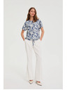 Moodo Fehér paisley mintás top Moodo