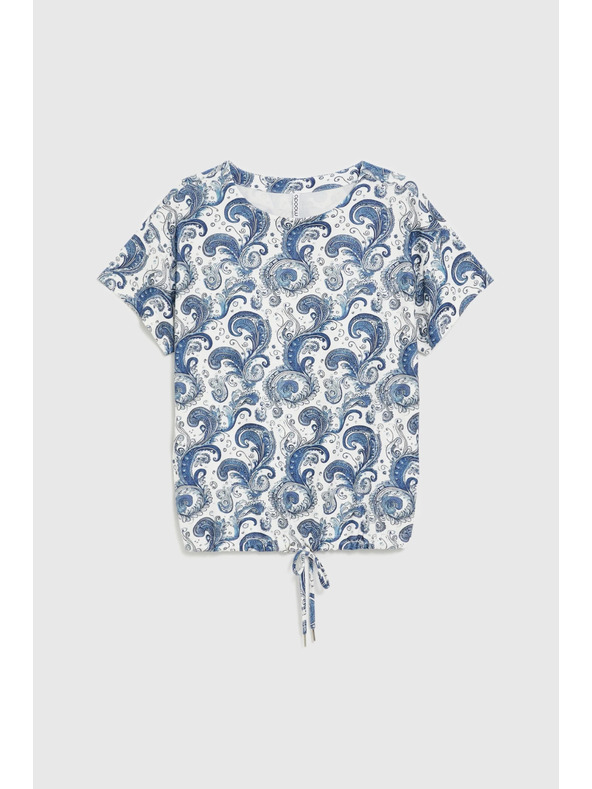 Moodo Fehér paisley mintás top Moodo