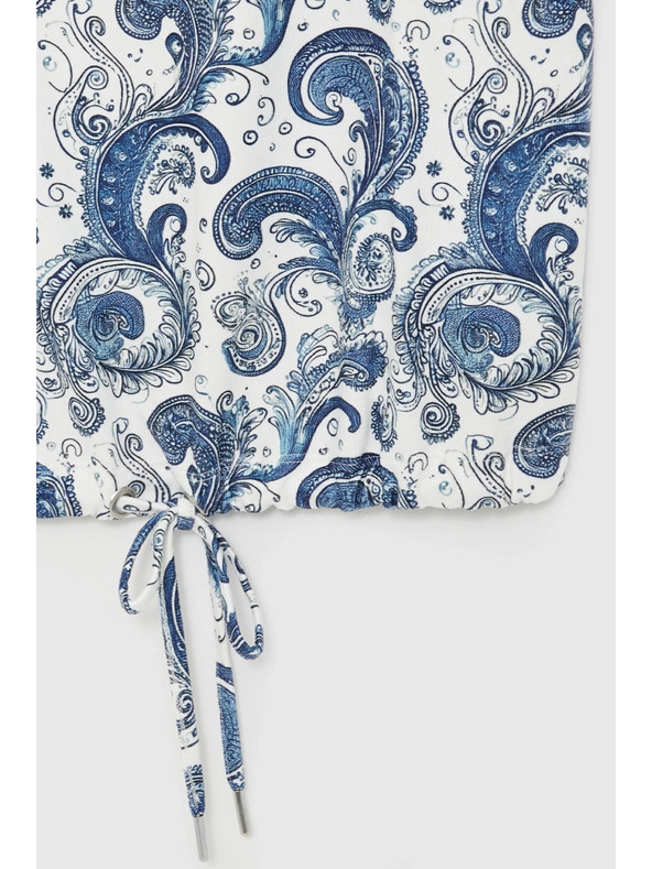 Moodo Fehér paisley mintás top Moodo