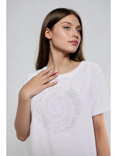 Moodo Fehér blúz zsebbel Moodo