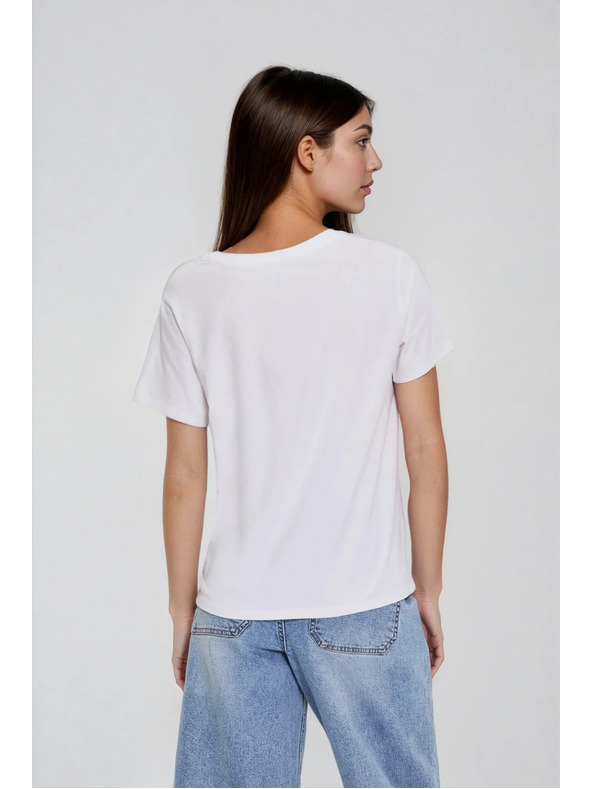 Moodo Fehér blúz zsebbel Moodo