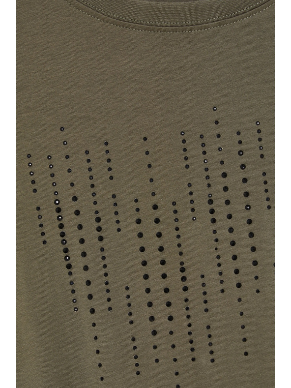 Moodo Olívazöld blúz zsebbel Moodo