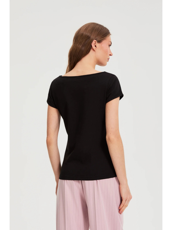 Moodo Fekete pamut póló Moodo