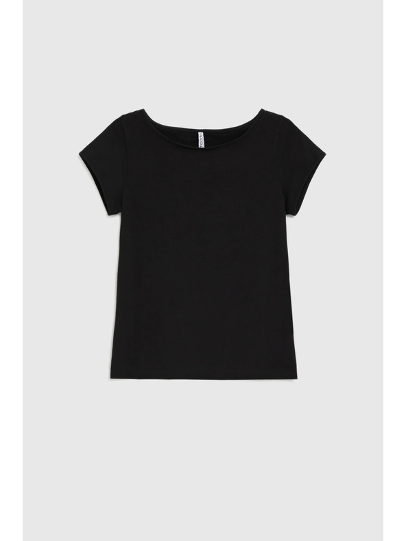 Moodo Fekete pamut póló Moodo