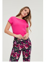 Moodo Fukszia pamut póló Moodo