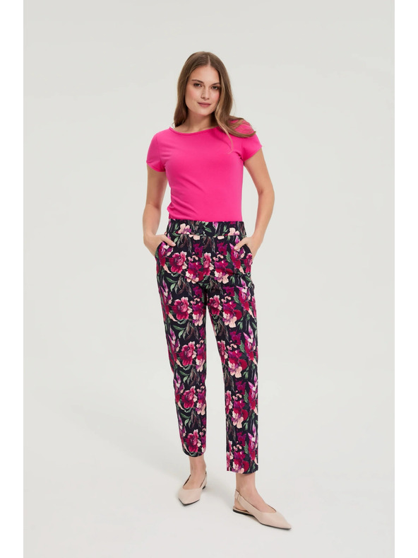 Moodo Fukszia pamut póló Moodo