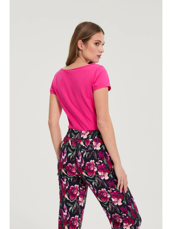 Moodo Fukszia pamut póló Moodo