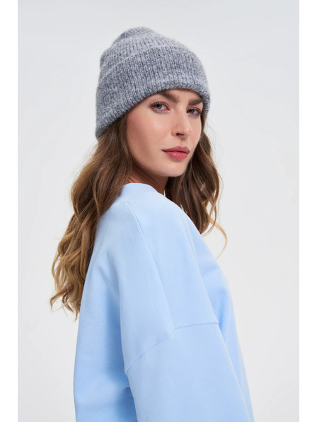 Moodo Gyapjúkeverék sapka, szürke Moodo