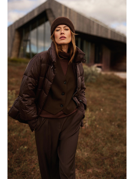 Moodo Gyapjúkeverék sapka, barna Moodo