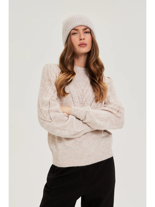 Moodo Flitteres sapka, bézs Moodo