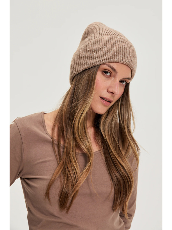 Moodo Flitteres sapka, bézs Moodo