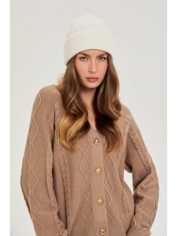 Moodo Sapka metálfényű fonallal, fehér Moodo