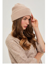 Moodo Sapka metálfényű fonallal, bézs Moodo