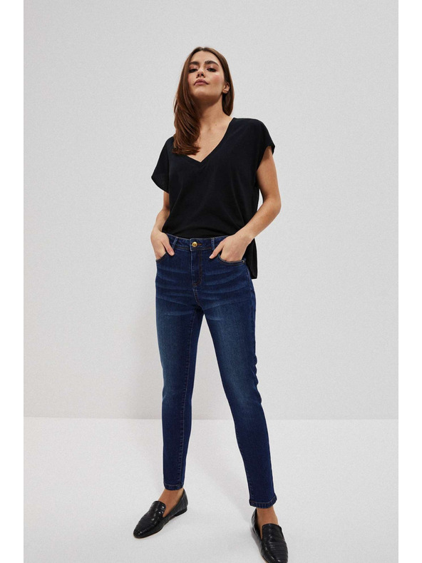 Moodo Sötétkék közepes derekú push-up farmer Moodo