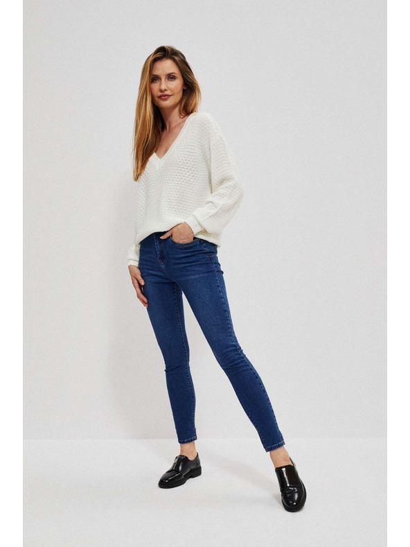 Moodo Sötétkék skinny farmer közepes derekú Moodo