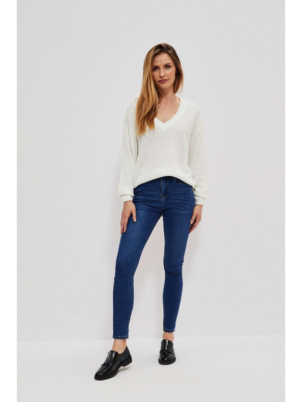 Moodo Sötétkék skinny farmer közepes derekú Moodo