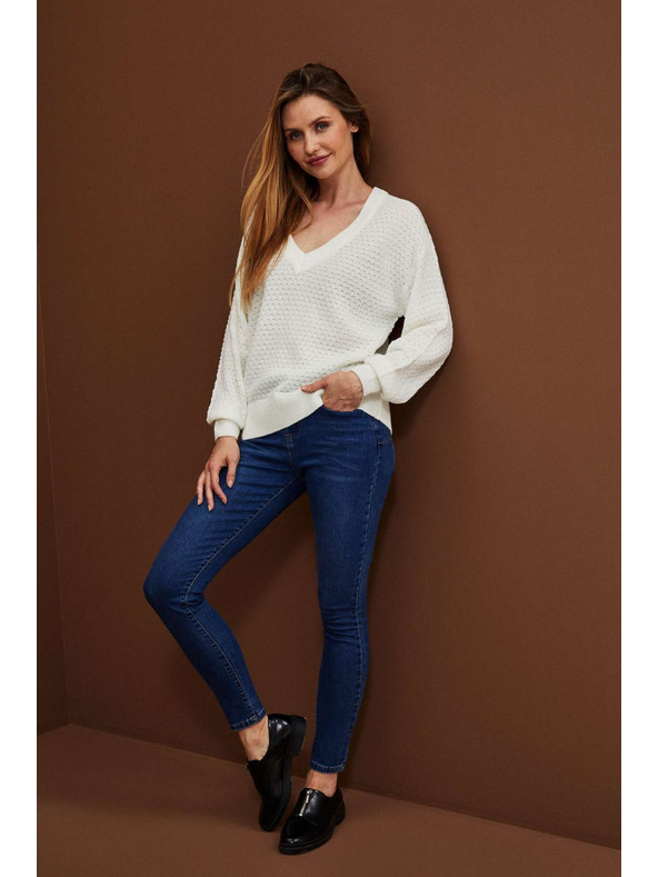 Moodo Sötétkék skinny farmer közepes derekú Moodo