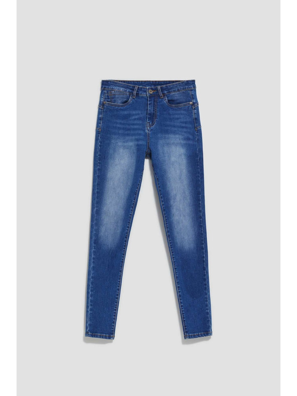 Moodo Sötétkék skinny farmer közepes derekú Moodo