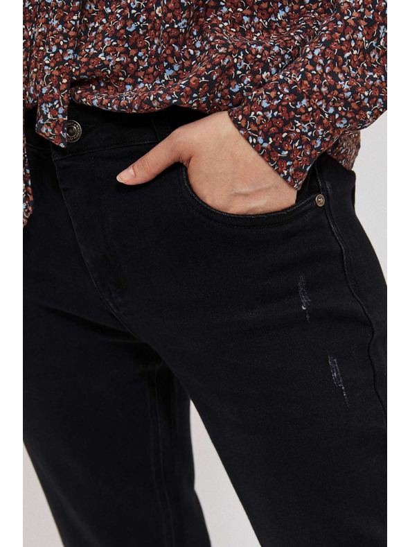 Moodo Fekete egyenes szárú farmer Moodo