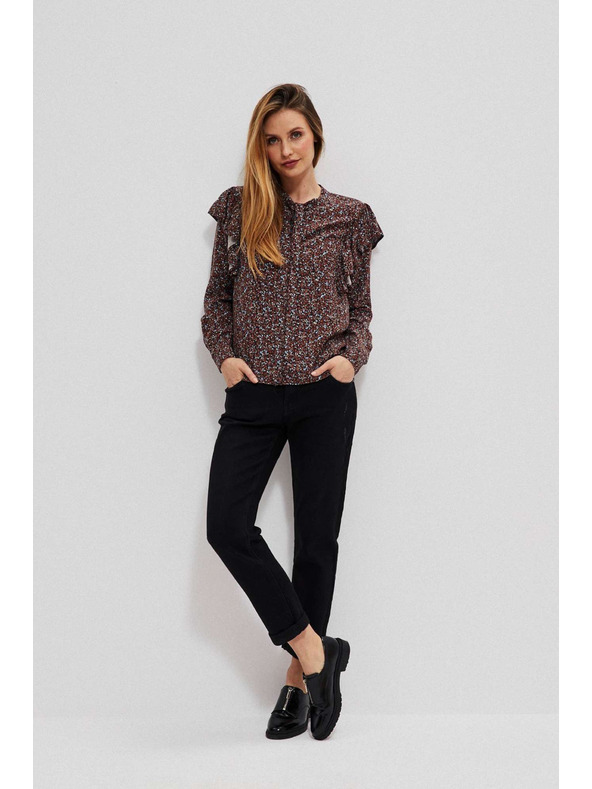 Moodo Fekete egyenes szárú farmer Moodo