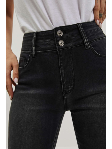 Moodo Grafitszürke dupla gombos skinny farmer Moodo