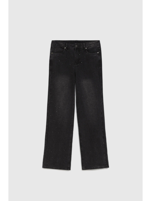 Moodo Grafitszürke strasszos farmer Moodo